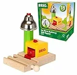 BRIO 337075 Il Mio Primo Segnale Ferroviario con Campana, BRIO La Mia Prima Ferrovia, Età Raccomandata 18+ Mesi