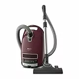 Miele Complete C3 Active Red Aspirapolvere a Traino con Sacco, con Motore Power Efficency, Filtro AirClean, Comandi a Pedale, Riavvolgimento del Cavo, Colore Rosso Rubino