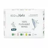 Eco by Naty Salviettine lavabili per WC - Salviette umidificate e a base vegetale, senza sostanze chimiche e ipoallergeniche, sicure per la pelle sensibile dei bambini (168 unità, 3x56)