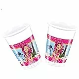 Procos- Bicchieri PVC Mia & Me, 23 cm, 8 Pezzi, Multicolore, 200 Ml, PR89978