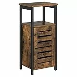 VASAGLE Armadietto in Stile Industriale, Armadio Compatto con Ripiano, Tavolino, Multifunzionale in Soggiorno, Camera da Letto, Corridoio, 37 x 30 x 81 cm, Vintage LSC34BX