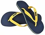 SEAC Ohau, Infradito in Gomma per Mare, Piscina, Spiaggia e Barca Unisex Adulto, Blu/Giallo, 43/44 EU
