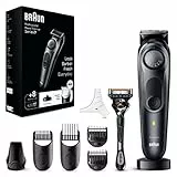 Braun Series 7 Rasoio Elettrico Barba Con Lama Barba Problade, Regolabarba Uomo 40 Lunghezze, Accessori Da Barbiere, Base Di Ricarica, Custodia, Idea Regalo, BT7441 Nero Elettrico
