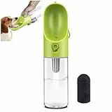 PETKIT Eversweet Borraccia per Cani Portatile, One-Touch Bottiglia da Viaggio per Cani,Senza BPA,Antibatterico,Adatto per Escursioni e Campeggio,400 ml(Verde)