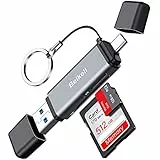 Lettore di Schede SD, Beikell [ Supporto OTG ] Alta Velocità Adattatore USB 3.0 Tipo C Lettori Schede di Memoria con Portachiavi per MMC/Micro SD/TF/SDXC/SDHC/Micro SDHC/Micro SDXC