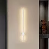 Klighten LED Lungo Applique da Parete Interno, IP65 Bianco Moderne Applique Esterno, 80CM/24W Alluminio Lampada da Parete Esterni, per Letto Soggiorno Scala Corridoio Luce, Bianca Calda 3000K
