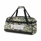 PUMA Challenger Borsone M, Borsa Sportiva Unisex-Adulto, Pacchetto Polveroso Verde-Granola-Camo AOP, Taglia Unica