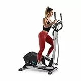 CAPITAL SPORTS Helix - Ellittica da Casa, Cross Trainer, Training Computer, Crosswalker, BT, Trasmissione Cinghia, Porta Tablet, Presa Ricarica USB, Nero, Volano 12 kg, Stile: Comfort