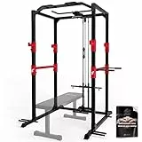 Sportstech Stazione multifunzione + Sbarra trazioni, Sbarra per Dip & 2x Puleggia con moschettone | Supporto per pesi | Potenziamento muscolare in casa: Fitness e Sport a casa | FPR300/350 (Light)