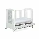 Foppapedretti Lovely Lettino Con Sponda A Scomparsa, Bianco/Grigio