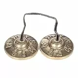 Btuty Campana tibetana da meditazione Tingsha con simbolo buddista portafortuna