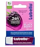 Labello Blackberry Shine Burrocacao labbra 5.50 ml, Balsamo labbra colorato all'aroma di more, Lip balm idratante 24h con ingredienti naturali e pigmenti colorati