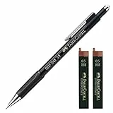 Faber-Castell Grip 1345 99 - Portamine, spessore mina: 0,5 mm (nero, con 24 ricariche)