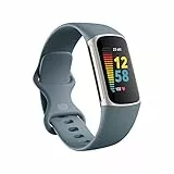 Fitbit Charge 5 Activity Tracker with 6-months Premium Membership Included, up to 7 days battery life and Daily Readiness Score, Steel Blue/Platinum