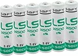 Saft LS 14500 3,6v Lithium Pack da 6, Bianco