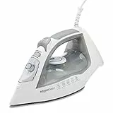 Amazon Basics - Ferro da stiro a vapore con piastra in ceramica, 2400 Watt, 50 cm, Grigio