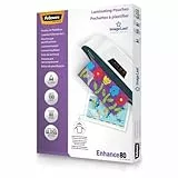 Fellowes Pouches per plastificazione per documenti, formato A4, finitura lucida, confezione da 100 pezzi, 160 micron (2 x 80 micron) Finitura di alta qualità, ideali per foto e avvisi