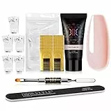 RSTYLE Kit Gel Unghie Ricostruzione, 30g Poly Nails Estensione Unghie Gel Builder Gel Acrigel per unghie Gel per Ricostruzione Unghie Kit Ispessente per Unghie Acrilico Estensione Unghie Gel Set Nude