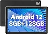 SGIN 10,1 pollici Tablet Android 12, 8 GB di RAM 128 GB di ROM (256 GB espandibile), 1920 * 1200 FHD IPS, Octa-Core Fino a 1,6 GHz, 5 MP+8 MP Telecamera, Batteria 6000 mAh, GPS, 2.4 G/5G WiFi