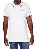 Tommy Hilfiger Polo da Uomo Tjm con Bandiera Reg S/S, White, L