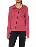 AURIQUE Felpa con Cappuccio Sportiva Donna, Rosso, 46