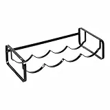 Amazon Basics - Portabottiglie impilabile da tavolo, 1 unità, Nero