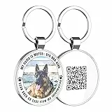 Disontag Foto frontale Etichetta QR personalizzata per l'identificazione dell'animale domestico,Medaglietta personalizzata per cani,Il QR indirizza al profilo,Salva ulteriori informazioni|Modificabile