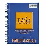 Fabriano Blocco 1264 per Schizzi A5 Gr.90/mq Fogli 120 Spiralato Lato Lungo (19100634)