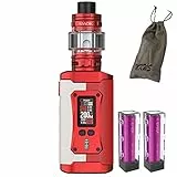 Sigaretta Elettronica, Smok 230W MORPH 2 KIT con Serbatoio Vaporizzatore TFV18 da 7,5ml e 2 Set Shisha Efest Shisha, E-liquid Free, Nicotine Free(bianco rosso)