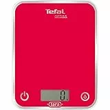 Tefal BC5003 Optiss Glass Bilancia da Cucina Elettronica, Acciaio, Rosso