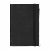 Legami - Agenda Giornaliera Large, 12 Mesi, da Gennaio 2024 a Dicembre 2024, Chiusura con Elastico, Planner mensile gennaio 2025, Piano Ferie, Rubrica, 17x24 cm, Colore Black onyx