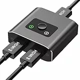 Switch HDMI 4K, Alluminio Sdoppiatore HDMI 1 ingresso 2 uscite/HDMI Switch 2 in 1 out, HDMI Splitter Supporta HD 4K 3D 1080P per HDTV PS4 Xbox DVD