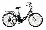 Nilox, E-Bike J5 SE, Bici Elettrica con Pedalata Assistita, 90 Km di Autonomia, Fino a 25 km/h, Brushless High Speed da 250 W, Batteria Removibile 36 V - 13 Ah, Ruote da 26' e Cambio Shimano a 7 Marce