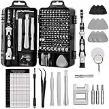 AOKITO 122 in 1 Set Cacciaviti Precisione Magnetici Professionali, Mini Kit Cacciavite di Riparazione Portatile per PC, MacBook, iPhone, Occhiali, Orologio, Smartphone, Fotocamera, ecc.