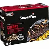 Weber SmokeFire - Pellet di legno duro con ciliegie, ideali per maiale da 8 kg, per barbecue e pellet di legno, 100% naturale, legno sostenibile per barbecue e griglie a legna (18293)