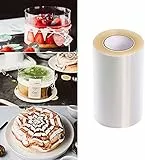 YIQI Collari per Torta Mousse da Forno Trasparente Bordo perimetrale Nastro per imballaggio con Colletto per Torta 10M x 10CM Nastri Trasparenti Cerchio per Pasticceria per Torte in Schiuma