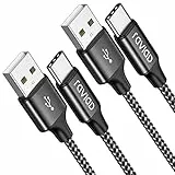 RAVIAD Cavo USB C [2Pezzi, 2m], Cavo USB Tipo C Nylon Cavo USB Type-C per Samsung Galaxy S21/S10/ S9/A30/A40/A50/A70, Huawei P30/P20/P10, OnePlus 6T/9, Google Pixel 5, Realme - Nero