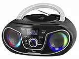 Trevi - Stereo Portatile Boombox CD con Radio DAB/DAB+ Bluetooth USB AUX-IN