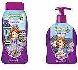NATURAVERDE - Disney principessa Sofia Set Regalo per bambini - Shampoo e Balsamo capelli 250 ml + Sapone Liquido mani 250 ml;