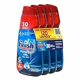 Finish Powergel Detersivo Lavastoviglie Fresh, Gel Lavastoviglie, 120 Lavaggi, 4 confezioni da 30 Lavaggi di Liquido Lavastoviglie