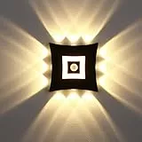 ENCOFT 18W LED Applique Esterno Interno con Sensore di Movimento PIR, Lampada da Parete Esterno Impermeabile IP65, Applique Luce da Muro Moderno in Alluminio Bianco Caldo 3000K per Giardino, Nero
