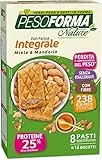 Pesoforma 16 Biscotti, Miele e Mandorle, con Farina integrale, per Rimettersi in Forma con Gusto, solo 238 Calorie, 8 Pasti Sostitutivi