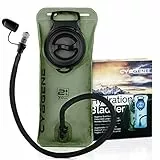 Sacca idratazione portatile,CybGene 2L sacca del' acqua con apertura larga anti perdita & tubo Isolato per bere con copertura.Insapore,adatta a escursionismo,campeggio,bicicletta e arrampicata(Verde)