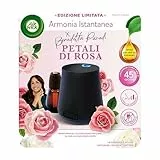 Airwick Armonia Istantanea, Confezione con kit completo Gadget 1 Diffusore di Oli Essenziali + 1 Ricarica alla Fragranza di Petali di Rosa