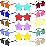 14 Paia Occhiali a Forma Stella, Occhiali da Sole a Forma di Stella, Senza cornice Occhiali Trasparenti Color Caramella Occhiali Colorati Per Festa Party, Carnevale, Festival Musicali, Multicolore