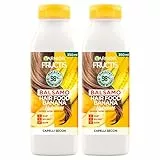 Garnier Fructis Balsamo Hair Food Banana Azione Nutriente per Capelli Secchi Formula Districante e Vegana con Ingredienti 98% di Origine Naturale - 2 Flaconi da 350ml