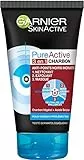 Garnier Maschera Punti Neri, Detergente e Scrub Viso Pure Active Intense 3 in 1 con Carbone Vegetale, 150 ml