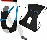 Imbracatura toilette Attrezzatura medica dell'elevatore paziente sollevatore Bariatric Cinghia trasferimento chirurgico cinghia sollevamento per handicap con supporto a quattro punti (nero)