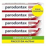 Parodontax Dentifricio Original, per Gengive Sane e denti Forti, Uso Quotidiano, Alito Fresco, Gusto Migliorato, Pacco da 4x75ml