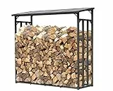 QUICK STAR Scaffalatura in Metallo per Legna da ardere, 185 x 70 x 185 cm, 2,3 m3, Colore: Antracie